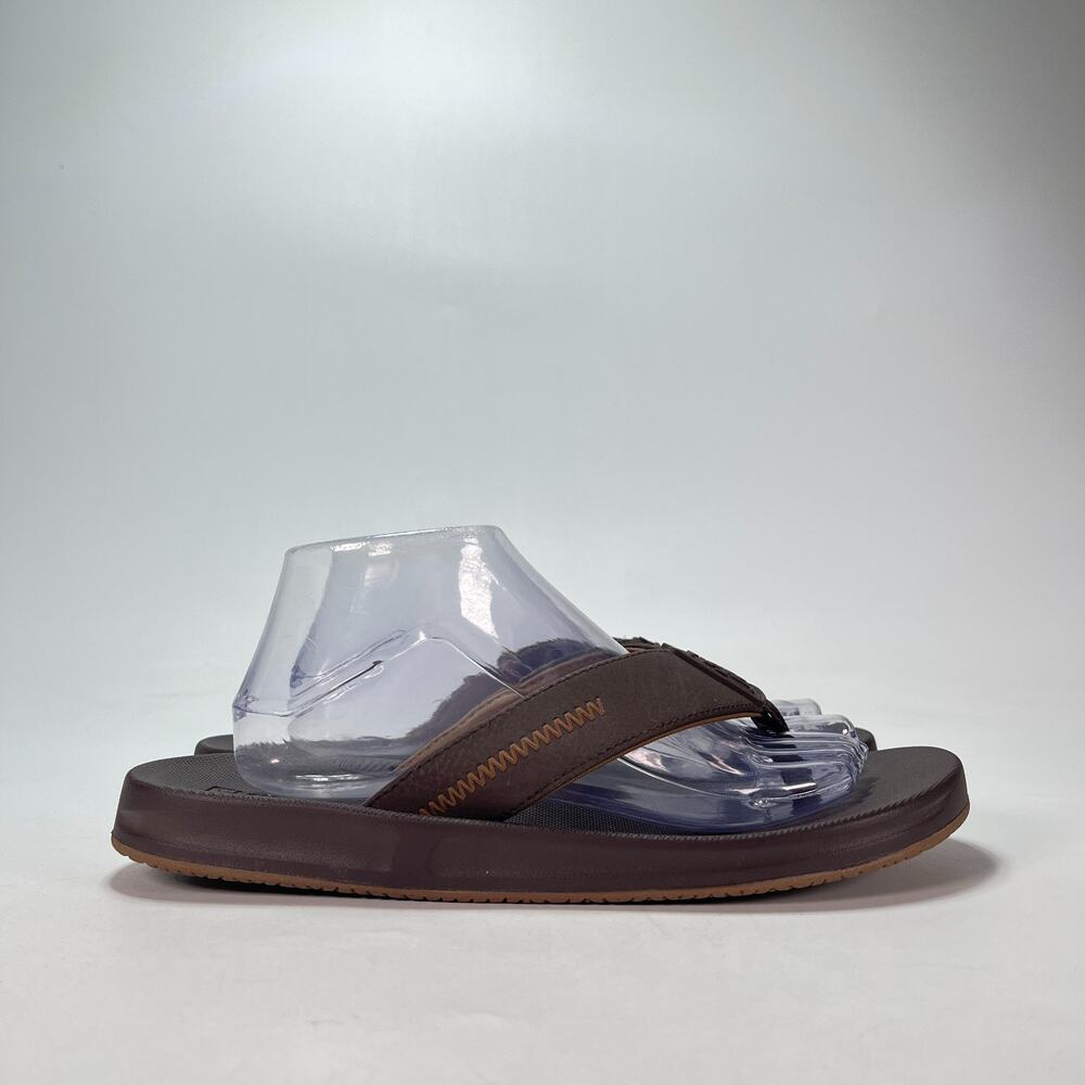 Flojos Eves Brown Casual Comfort Cushioned Footbed Flip Flop Sandals Mens Size 9